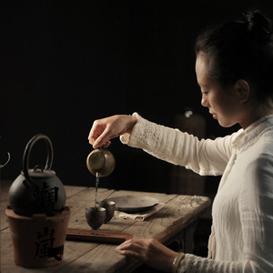 Handmade Coarse Pottery Teapot Rust Colored Glaze Round Shape Without Lid Kung Fu <b>Tea</b> <b>Set</b> - Product Image 4