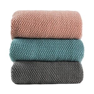 Vanyinyahome — couvertures chics en acrylique souple, ferme bohème, avec glands, <span class=keywords><strong>plaid</strong></span> léger, texturé en 3D, arc-en-ciel - Product Image 1