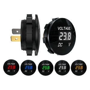 DC 4.5-100V เครื่องวัดจอแสดงผลคู่ LED สีฟ้า; โวลต์มิเตอร์แอมมิเตอร์สำหรับแบตเตอรี่รถยนต์รถจักรยานยนต์ - Product Image 1