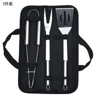 YF 2025 accessoires de plein air Gadgets extérieurs Portable Oxford sac Barbecue outil BBQ ensemble de 3 outils de barbecue en acier inoxydable