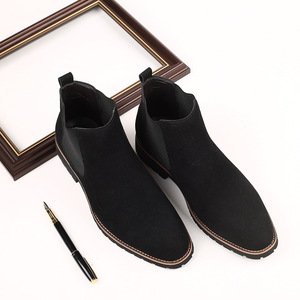 Botas de poliuretano para hombre, tallas grandes (tallas 40-48) |   Botas <span class=keywords><strong>Chelsea</strong></span> de caña baja para la moda de invierno |   Zapatos Casuales Antideslizantes Sin Cordones - Product Image 4
