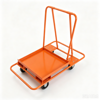 Chariot à plateforme pliable en acier pour charges lourdes, chariot de transport d'entrepôt, chariot de logistique pour le déménagement en usine