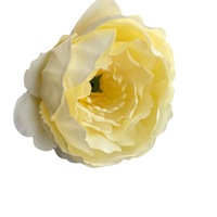 Fleur artificielle en tissu de soie, tête de rose artificielle, modèle de fleur unique, kit DIY pour épingles à cheveux faites à la main, vente en gros transfrontalière, modèle Chine