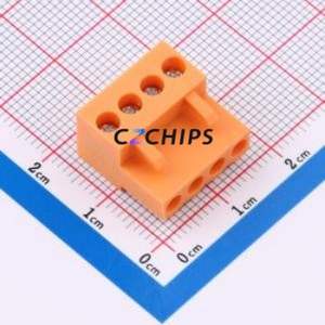 MXHT396K-3.96-04P-OE01-Cu-S-A Plug-in Terminal Block P=3.96mm Connector Screw Fixing 1x4P 3.96mm Orange - Product Image 1