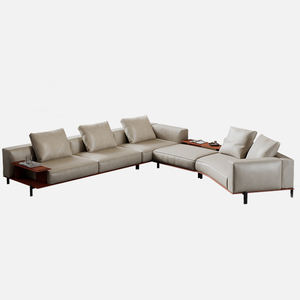 Excelente Relación Calidad-Precio, Sofá Seccional en Forma de L de Cuero Genuino de Alta Gama con Diseño Italiano Moderno y Asientos Suaves - Product Image 6
