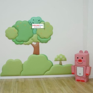 Panneaux muraux 3D floraux sur le thème de la flore et de l'herbe pour aire de jeux intérieure - Product Image 2