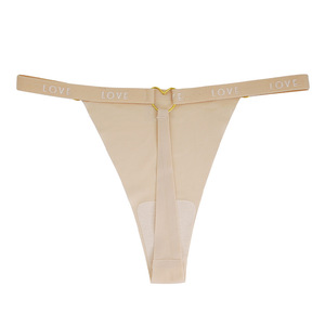 <span class=keywords><strong>Tanga</strong></span> de seda hielo Sin Rastro con logotipo personalizado, bragas de mujer de talla europea de EE. UU., ropa interior Sexy con espalda en T - Product Image 4