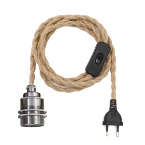 EU tiêu chuẩn mộc mạc kim loại E27 đèn ổ cắm vít phong cách đồng treo chiếu sáng dây <span class=keywords><strong>Set</strong></span> - Product Image 1