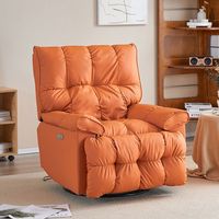 Canapé multifonctionnel de première classe au design minimaliste moderne avec structure en bois massif, fauteuil inclinable électrique et chaise à bascule rotative à 360 degrés