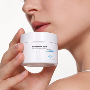 Crème hydratante pour le visage au squalane avec acide hyaluronique multi-sources et lysat de ferment de lactobacillus pour peaux sèches et rugueuses - Product Image 2