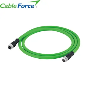 Cableforce Vervangen Om Truck RSSX-RSSX-8814-5M M12 X Code 8 Pin Man-vrouw Connector Gegoten 5M Kat 6A Ethernet kabel Afgeschermde