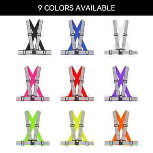 وصل حديثًا أسود مخصص متعدد الأغراض مقاس واحد يناسب جميع الخارج حزام مطاطي تشغيل سترة سلامة عاكسة - Product Image 6