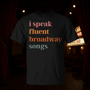 Camiseta retro vintage con estampado de canciones de Broadway en inglés, estilo retro - Product Image 3
