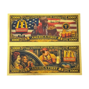 Billet de banque America Mc Tru 2026 plaqué or 24 carats pour cadeaux - Product Image 1