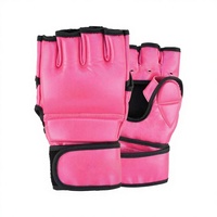 Gants de boxe MMA professionnels en cuir légers à demi-doigts pour l'entraînement au combat libre et aux sacs de sable