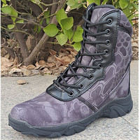 Bottes tactiques pour hommes, bottes de travail de sécurité pour l'hiver et l'automne, bottes de camouflage pour l'entraînement, avec des caractéristiques antidérapantes et respirantes