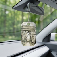 Conception personnalisée d'usine prix bon marché parfum parfum suspendu désodorisant portable pour voiture carte de désodorisants en papier