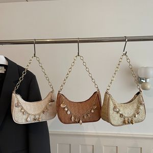 Bolso bandolera de cadena tejida a la moda 2026, nuevo bolso de tendencia - elegante bolso de hombro con perlas y correa de mano - Product Image 5