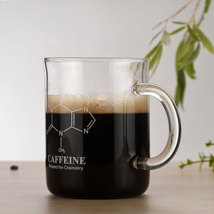 Mug à café en verre borosilicate haute résistance sans plomb, compatible avec les plaques de cuisson, 450 ml, tasse graduée résistante à la chaleur pour la maison et le bureau - Product Image 5