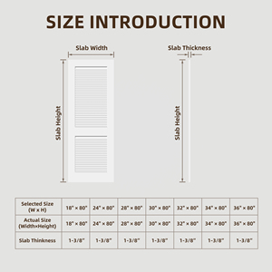 <strong>Modern</strong> Swing Wood Panel White 2-panel MDF Louver Internal <strong>Doors</strong> for Houses - Product Image 3