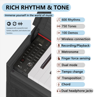 KIMFBAY Musical Instruments Piano Keyboard Digital Piano 88 Keys Teclado Musical Electric Piano Electronic