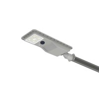 Lampe solaire tout-en-un avec contrôle de la lumière et du temps, 18 W, avec base en alliage d'aluminium, haut lumen, provenant d'une usine chinoise