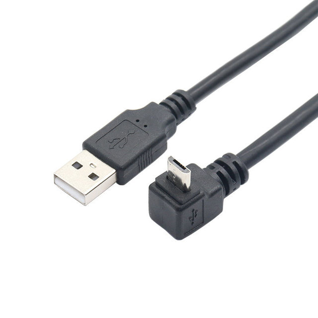 Micro 5P up Down Left Right Angled Data Cable 90 Degree up Down USB Charging for Android Mobile Phones