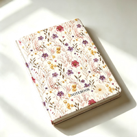Carnet A5 à couverture rigide, motif floral personnalisé, journal, carnet de notes quotidien, cadeau