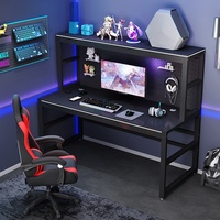 Stockage d'imprimante d'étagère de panneau perforé de bureau d'ordinateur en métal de bureau à domicile à couche unique pour l'utilisation d'Internet de jeu intègre l'étude de bureau