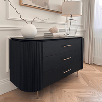 Commode à 3 tiroirs en rotin Commode de chambre à coucher Commode de rangement Armoire Commode Meubles de maison Designs personnalisés à vendre