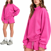 Nouvel ensemble personnalisé pour femme : sweat à capuche en coton et short – Survêtement décontracté 2 pièces, tenue de détente, streetwear OEM ODM
