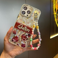 Coques de téléphone de luxe scintillantes BAILI pour Samsung M40S/A20S/A11/A04E, avec bracelet fleur diamant à activation par l'eau