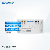Modul Baterai Penyimpanan Energi VoltaNest 51.2V 100Ah 200Ah 314Ah 5.12kWh 10KWH 16kWh Rakitan untuk Pemasangan di Rak