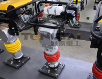 Compacteur de Terre Industriel à Essence 6,5 CV TT-HCR110, 450-700 battements/min, Haute Fréquence, Profondeur de Compactage 50 cm