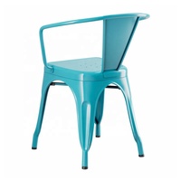 Chaise événementielle intérieure et extérieure en métal avec design vintage industriel mobilier de jardin empilable pour la maison bureau bar parc salle de sport