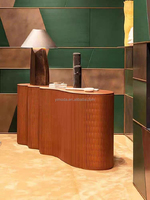 Meubles de maison modernes design italien tables console en demi-lune table console de salon en or de luxe pour couloir