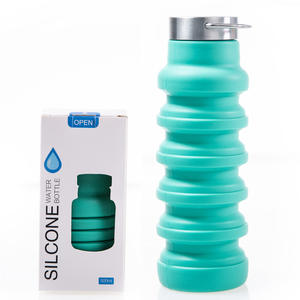 Botella de Agua Deportiva de Silicona de 550 ml, Libre de BPA, Gran Capacidad, Portátil para Exteriores, Plegable - Product Image 6
