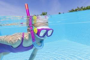 Bestway 24035 peralatan Snorkeling Explora Essential Youth 7 + Snorkel Set masker selam remaja dengan tabung pernapasan - Product Image 3