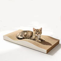 Grand grattoir classique en carton pour chat, durable et résistant à l'usure, meuble de repos et jouet pour chats d'intérieur toutes saisons, idéal pour le salon