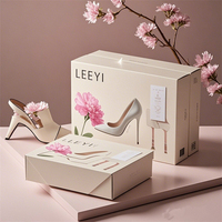 Boîtes en papier kraft vert imprimées avec logo personnalisé de luxe Boîtes postales en carton ondulé portables pour vêtements chaussures chaussettes emballage cadeau