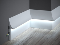 Plinthe à haute teneur en polystyrène imperméable avec accessoires de sol à LED pour décoration intérieure