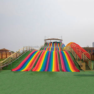 Toboggan en plastique coloré pour terrain de jeu de ferme scénique en plein air toboggan arc-en-ciel de parc d'attractions pour enfants et adultes à vendre - Product Image 2