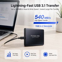 SSD externe portable USB 3.1 Type-C, boîtier métallique, disque SSD haute vitesse pour ordinateur portable et ordinateur de bureau, options de capacité multiples