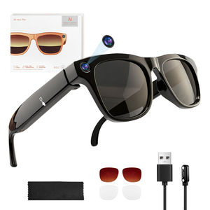 Lunettes intelligentes de traduction en temps réel par IA, assistant vocal, caméra HD 8MP, reconnaissance d'objets, enregistrement vidéo, lunettes de soleil - Product Image 1