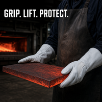 Gants de soudage professionnels en cuir de daim résistant à la chaleur, ignifuges, souples, à long manchon, avec coutures en Kevlar, pour soudage MIG/Stick, 37 cm