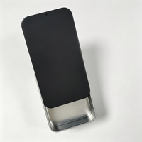 Boîte en métal vintage rectangulaire pour parfum solide, baume à lèvres, conteneur solide, cadeau