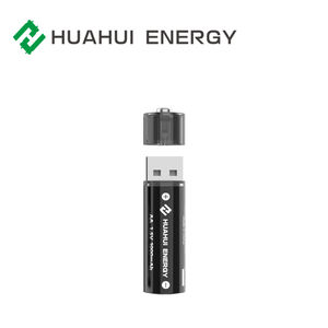 Üzerinde 1000-çevrim ömrü 1500mWh USB şarj edilebilir AA lityum iyon batarya - Product Image 2