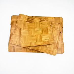 Bamboo Cutting Board Set 3 Piece Rectangle <b>Wooden</b> Chopping <b>Block</b> For Kitchen Food Prep - Product Image 2