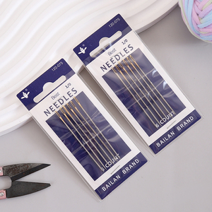 Blue Card Nickel-plated Carbon Steel Hand <strong>Sewing</strong> Needles Large Eye Eco-friendly <strong>Leather</strong> <strong>Sewing</strong> <strong>Kit</strong> - Product Image 3