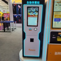 FUNOVA Kiosque de jeu d'arcade multi-joueurs avec lecteur de tickets de rachat espagnols en métal à 3 faces, imprimante, coupeur/compteur de billets de loterie